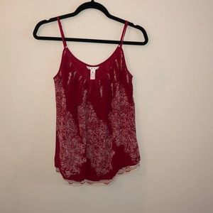 CAbi red and white patterned tank